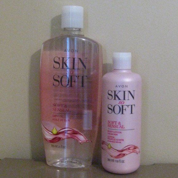 Skin so Soft Senual Bath Oil & Body Lotion for Dry Skin